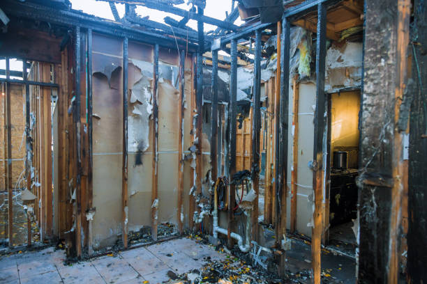 Professional Fire Damage Assessment technician working in Spencerville, MD